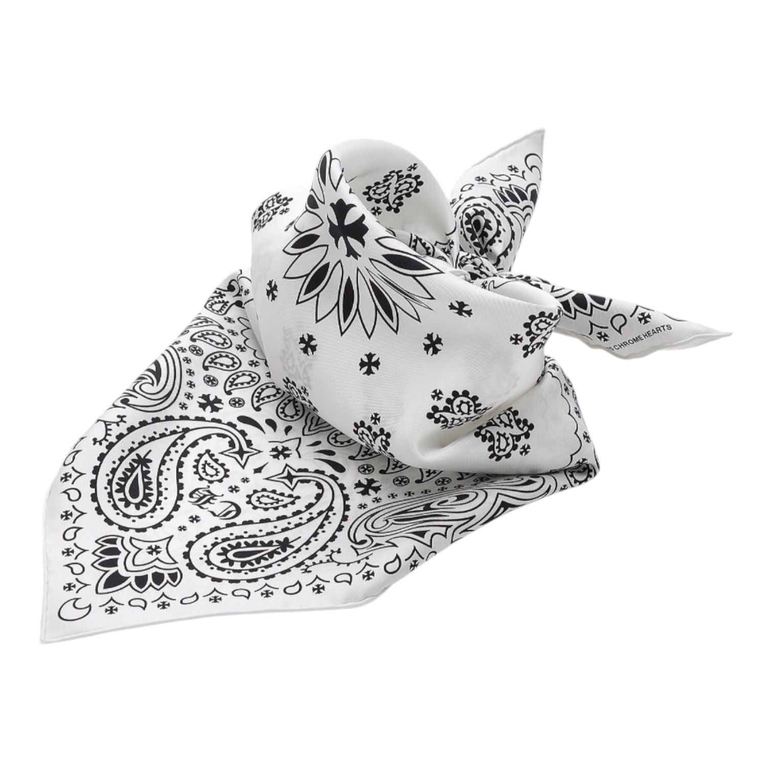 Chrome Hearts Silk Bandana White