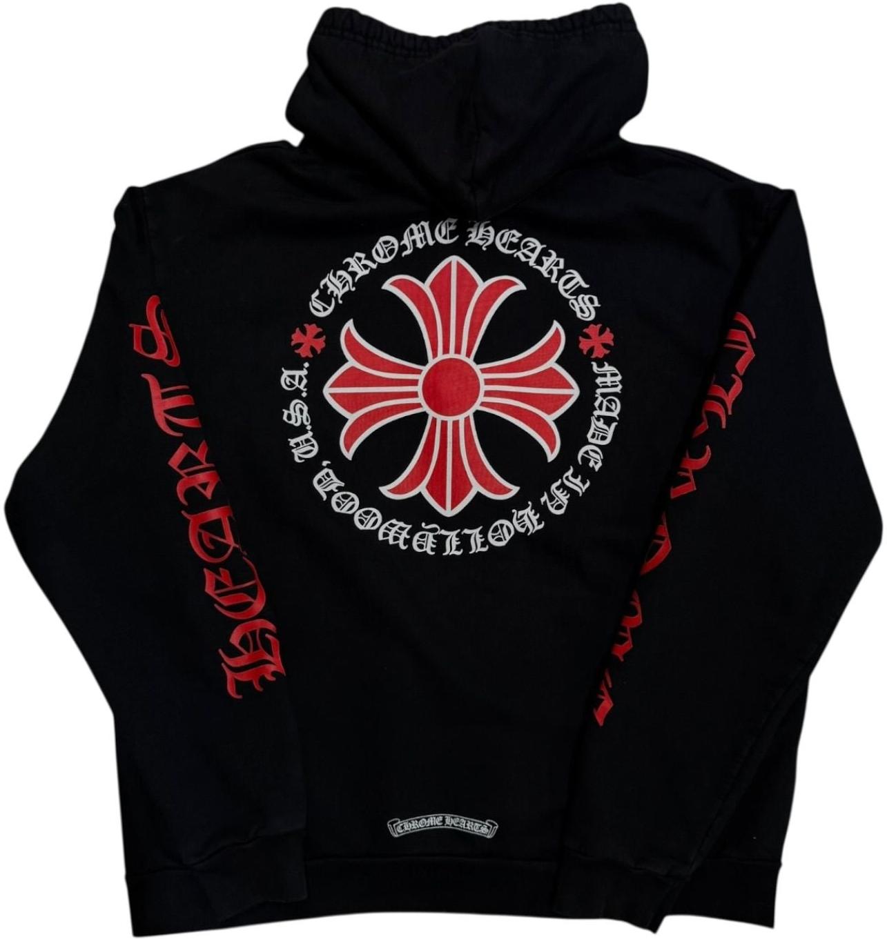 Chrome Hearts Made In Hollywood Plus Hoodie Black/Red - Gently Used