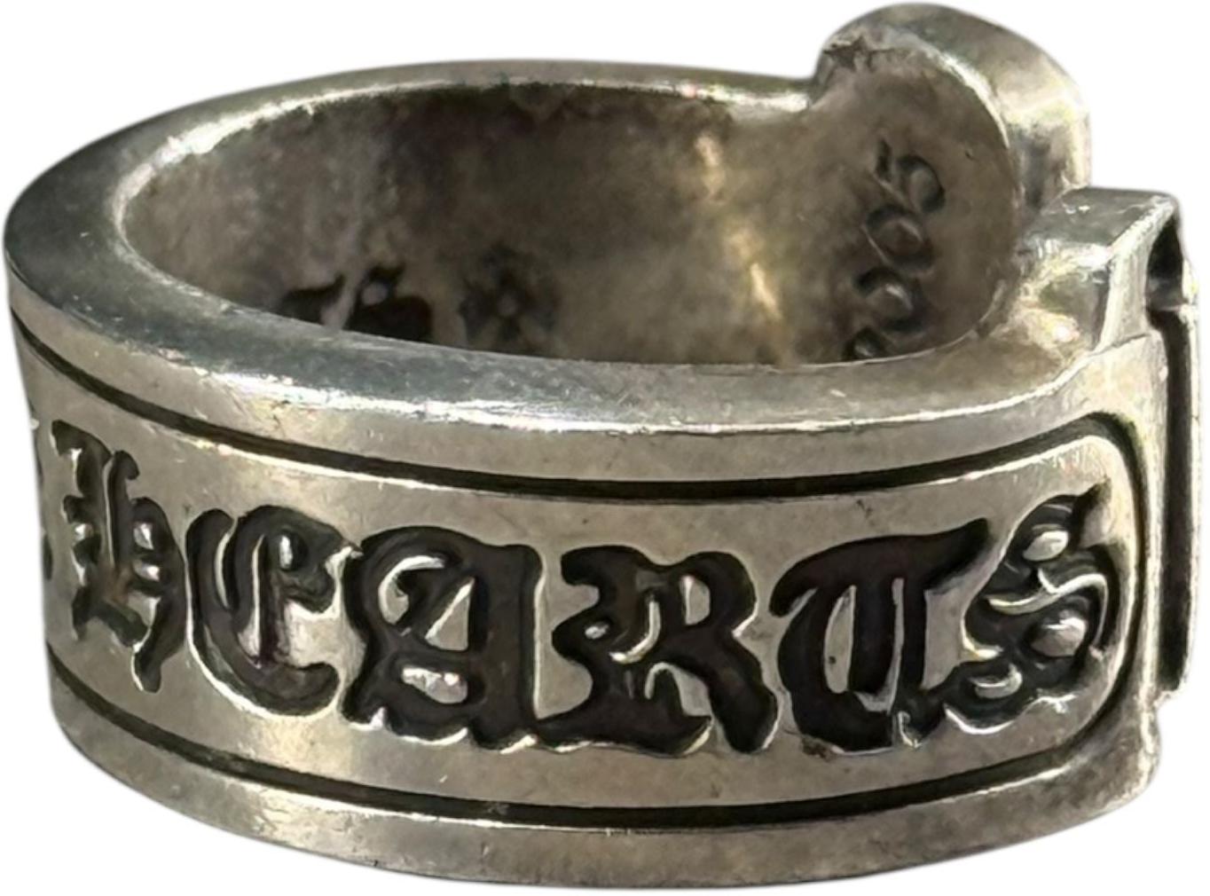 Chrome Hearts Scroll Silver Ring - Size 10