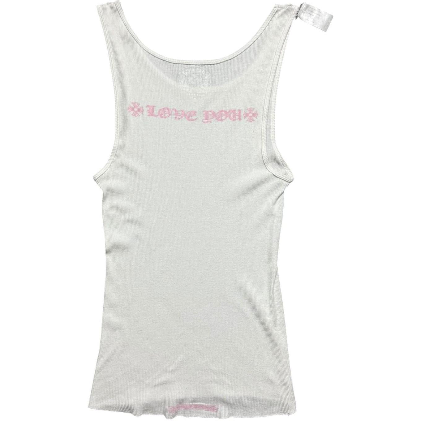 Chrome Hearts Love You Rib Tank White/Pink - Gently Used