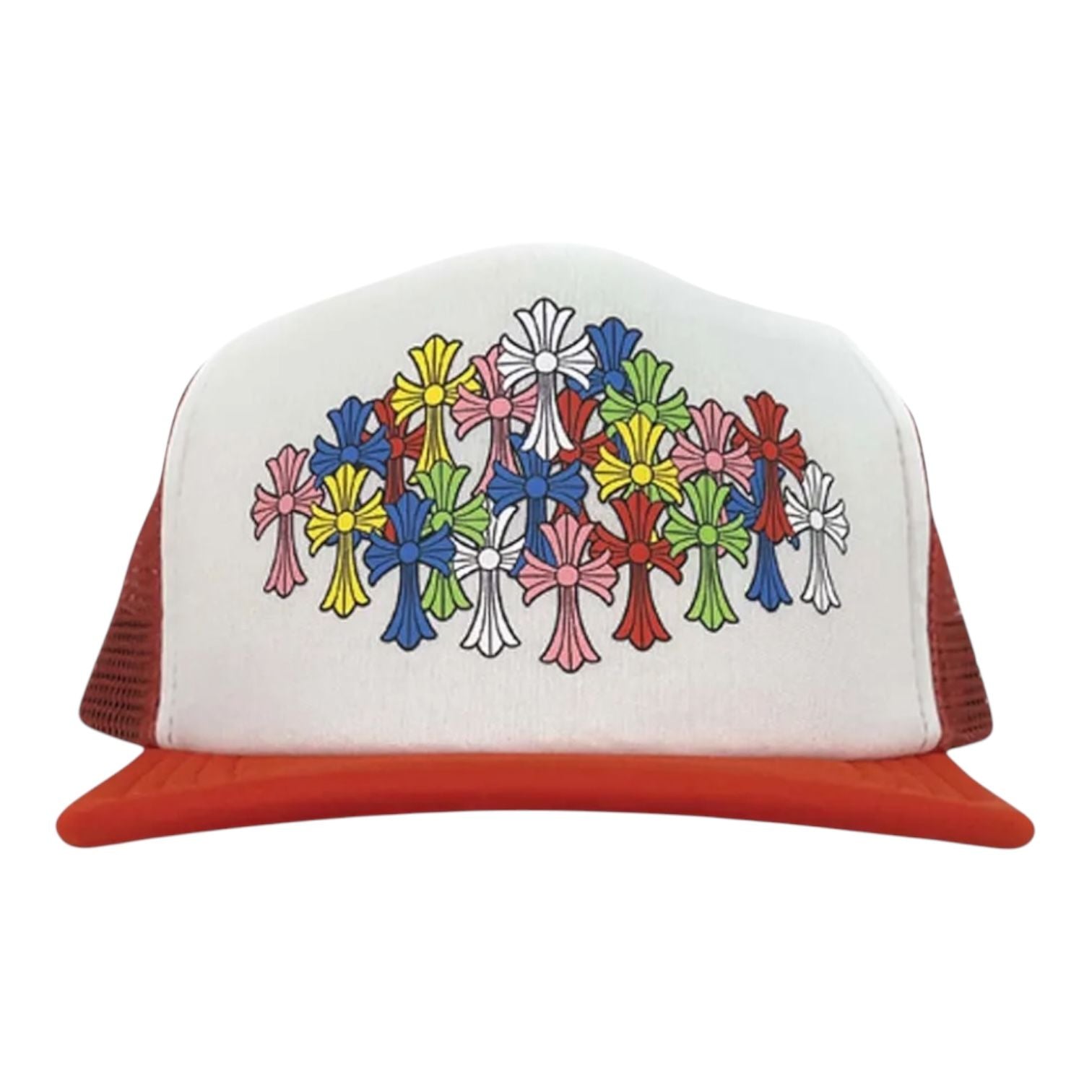 Chrome Hearts Multi Cross Trucker Hat Red/White