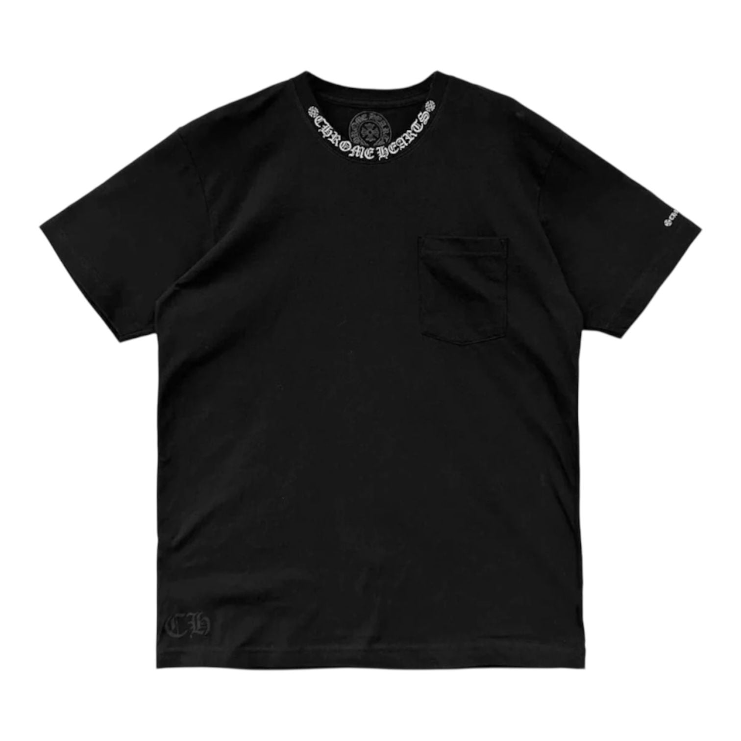 Chrome Hearts Short Sleeve Pocket Crew T-shirt Black