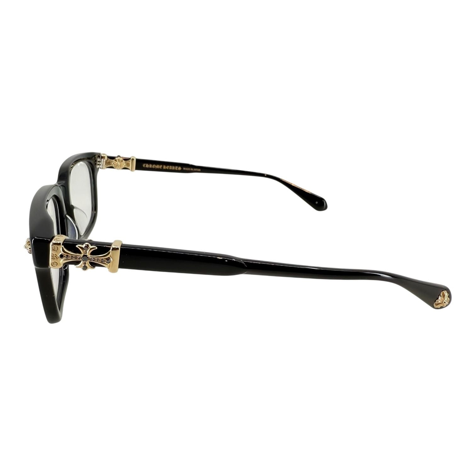 Chrome Hearts Cox Ucker Black Diamond Black/18k Gold Plated Glasses