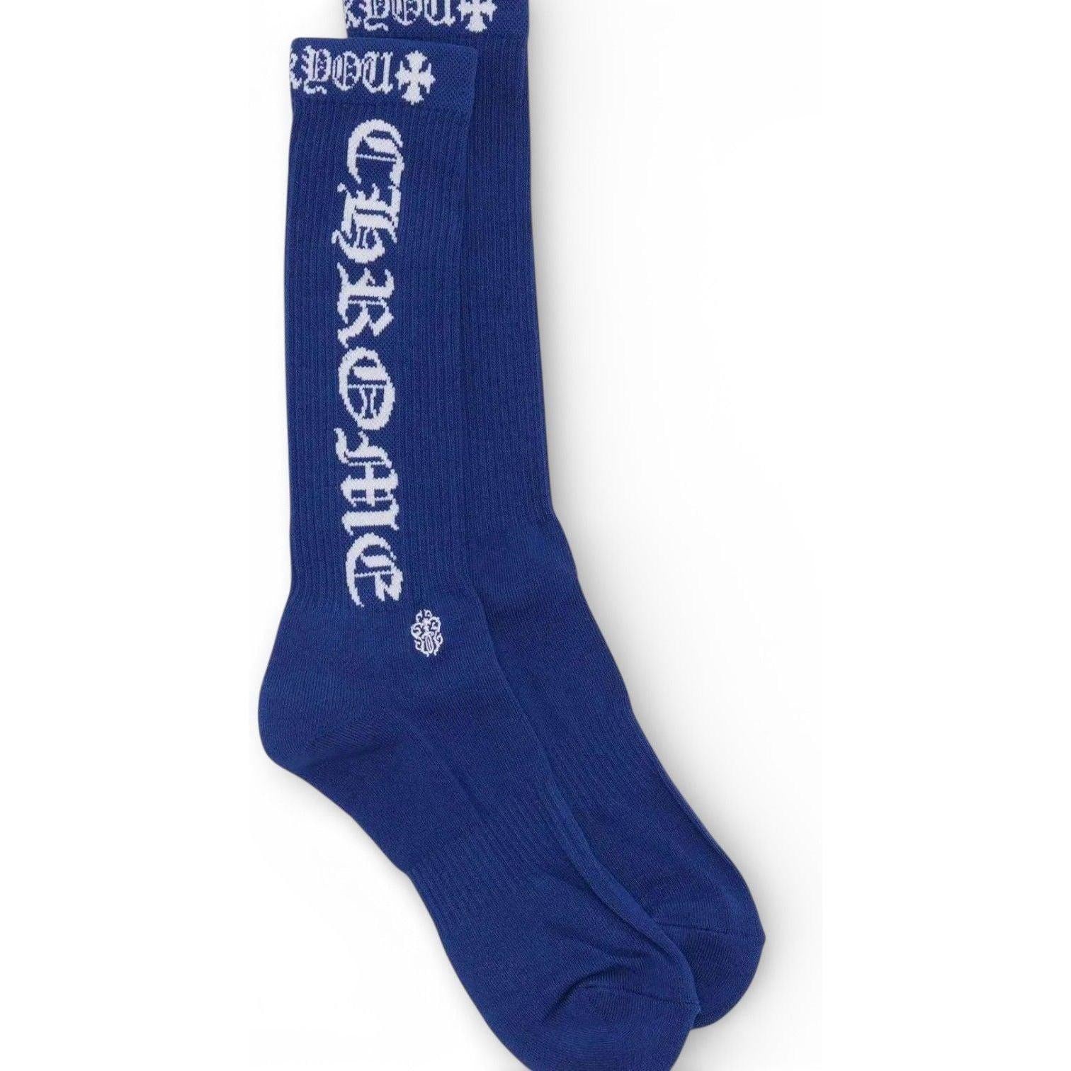 Chrome Hearts Blue Logo Socks