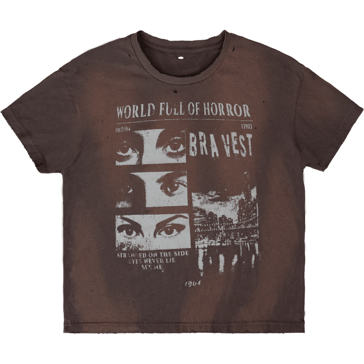 Bravest Studios Horrors Vintage T-Shirt Brown