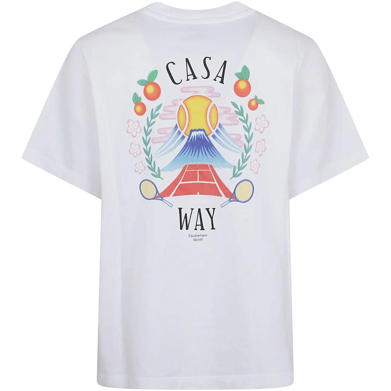 Casablanca Way Mountain Short Sleeve T-Shirt White