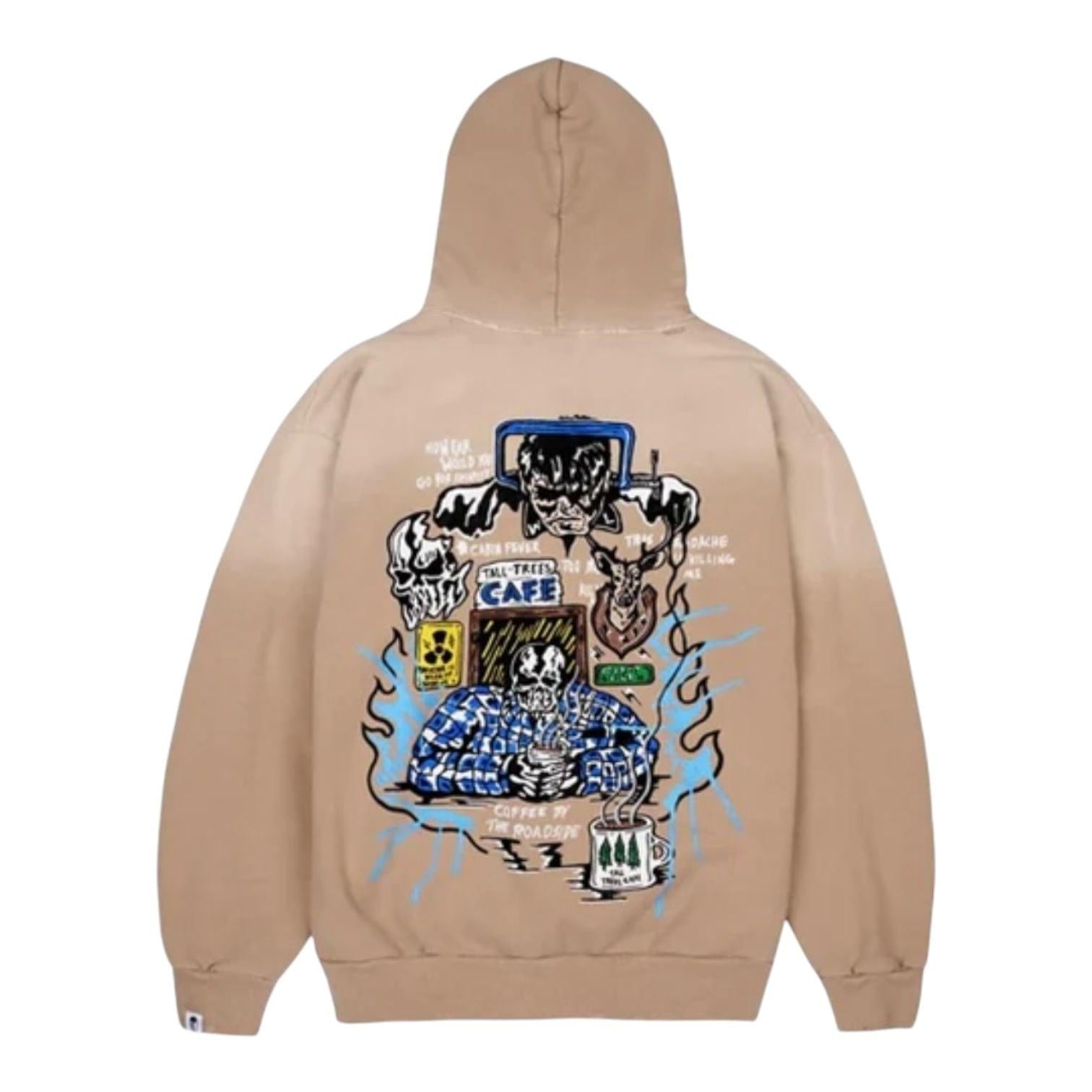 Warren Lotas Roadside Coffee Hoodie Tan