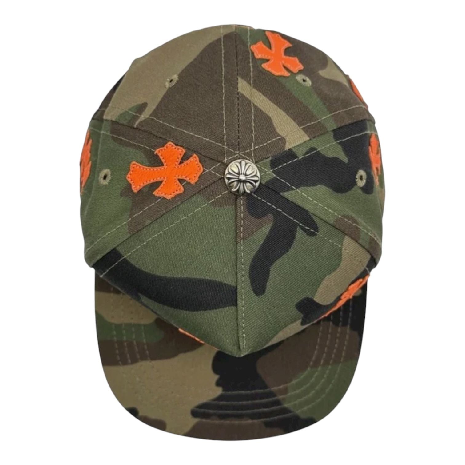 Chrome Hearts Cross Patch Hat Camo/Orange