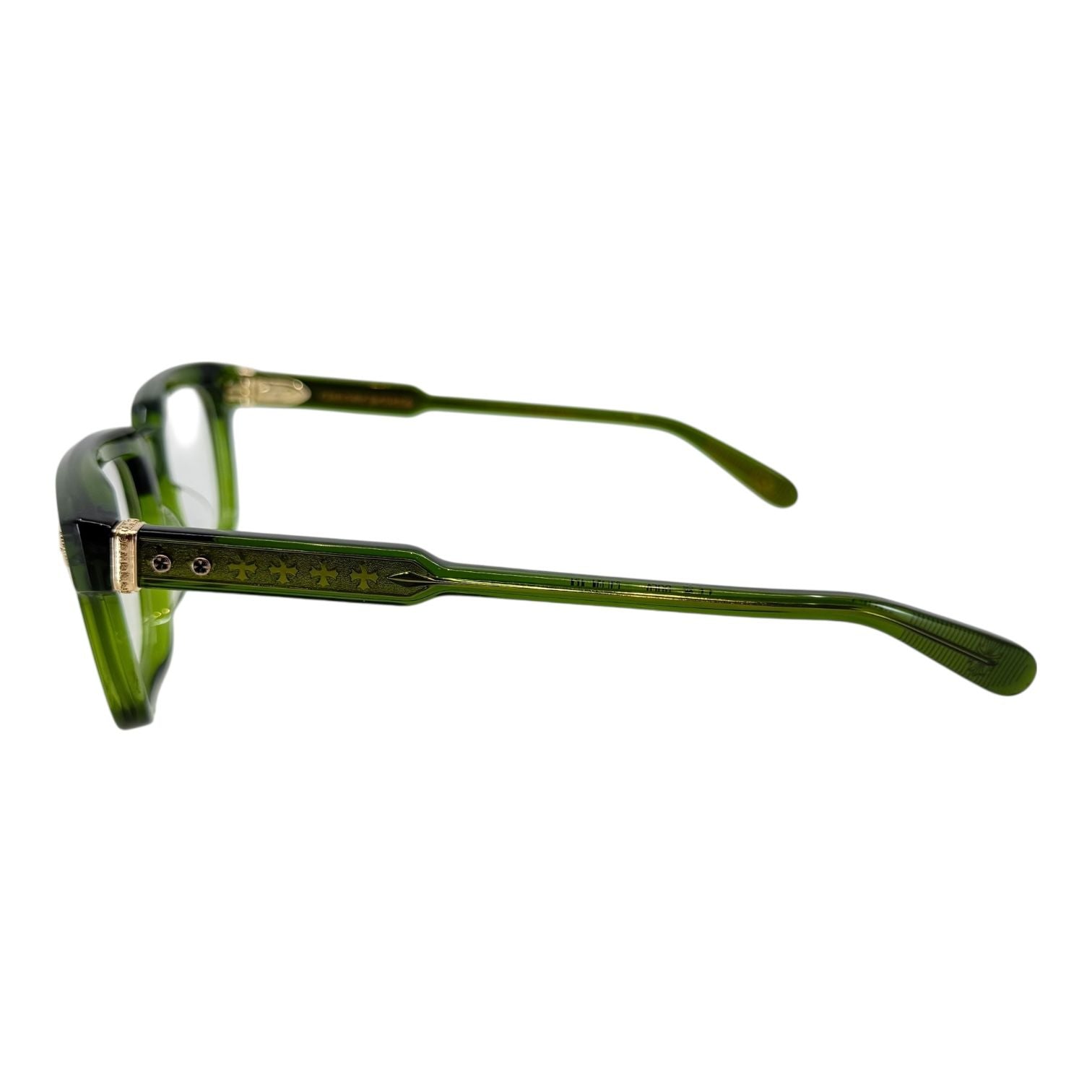 Chrome Hearts Ambidixtrous Green/18k Gold Plated Glasses