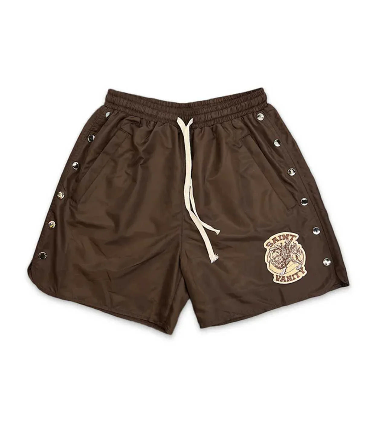 Saint Vanity Nylon Shorts Brown
