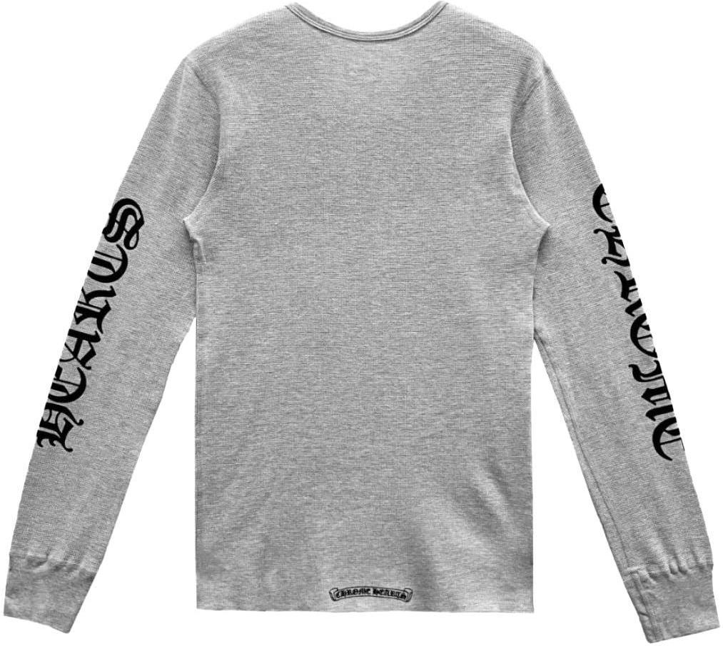 Chrome Hearts Scroll Logo Grey Thermal Long Sleeve