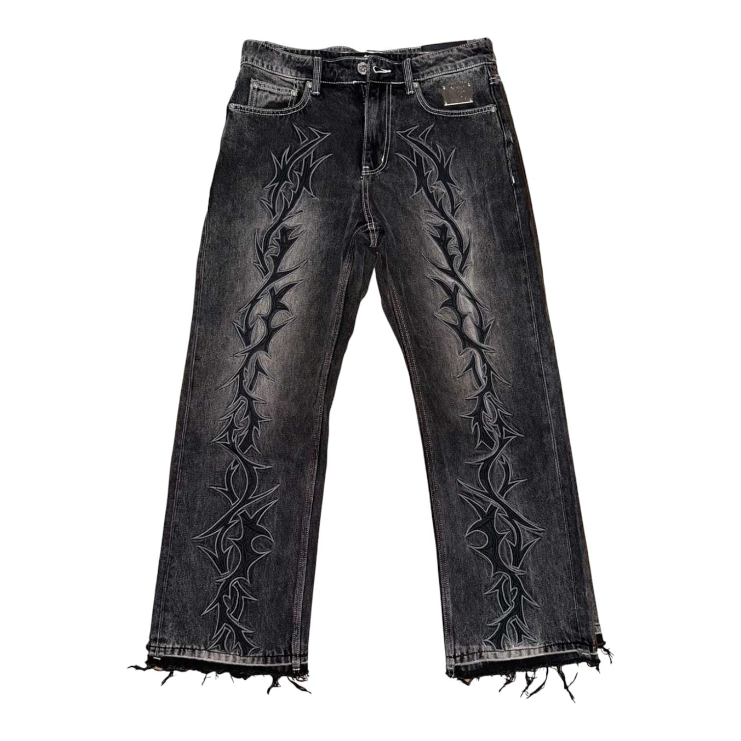 Revenge Thorn Denim Pant Black