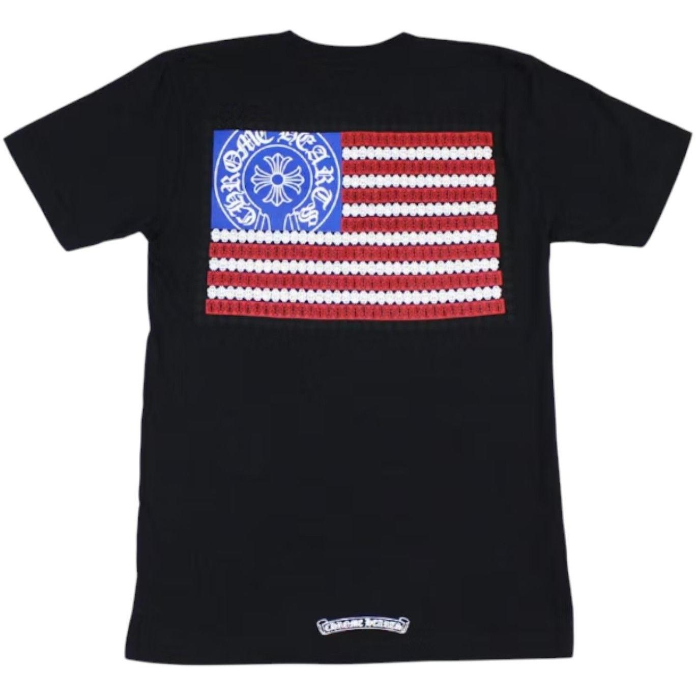 Chrome Hearts American Flag Dagger T-shirt Black