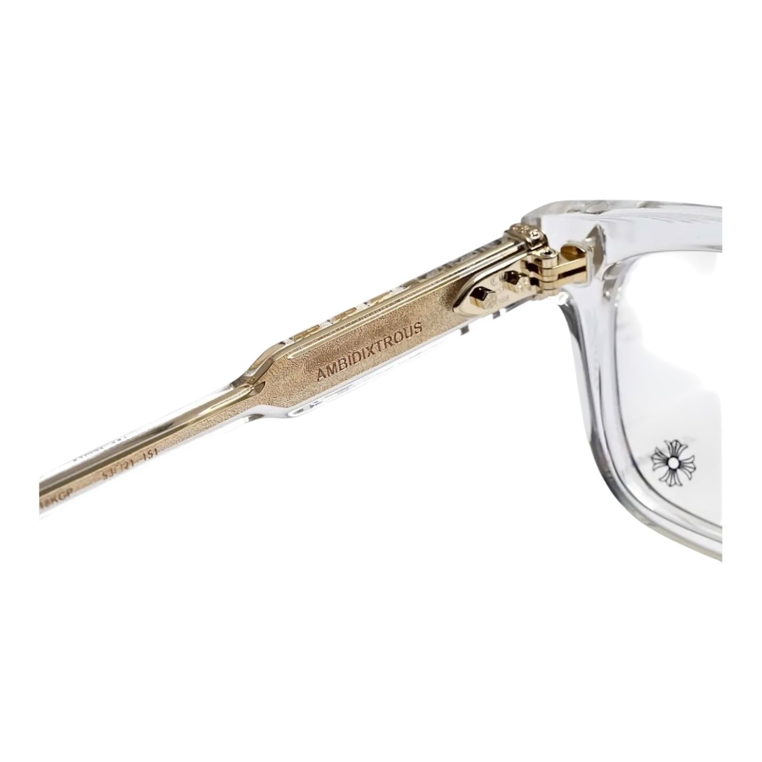 Chrome Hearts Ambidixtrous Crystal/18k Gold Plated Glasses