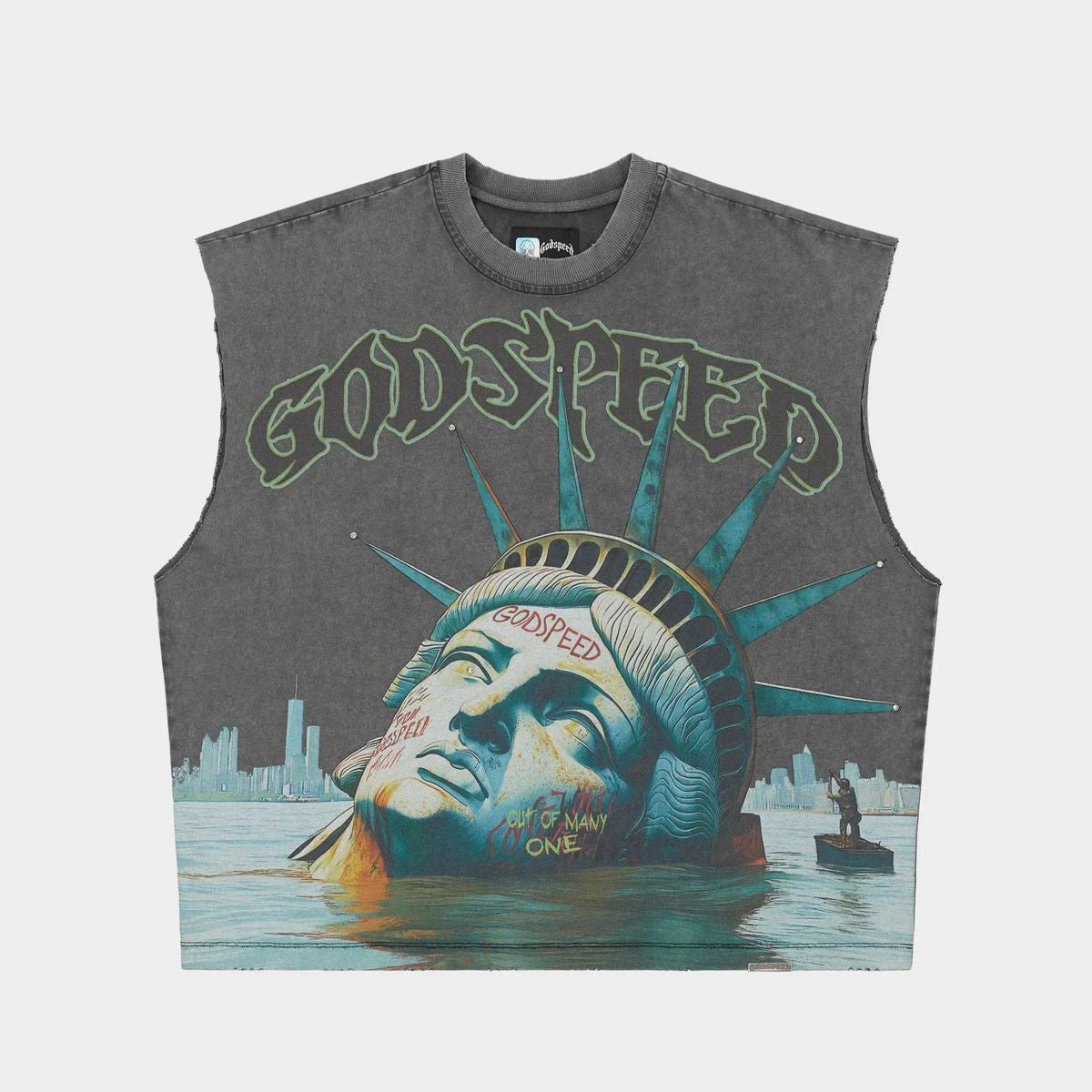 Godspeed Sunken Liberty Sleeveless T-Shirt Grey