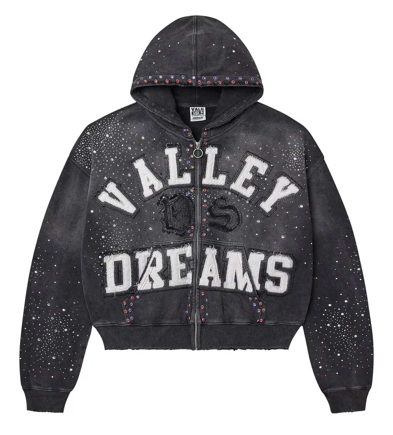 Vale Forever Classico Zip Up Hoodie Black