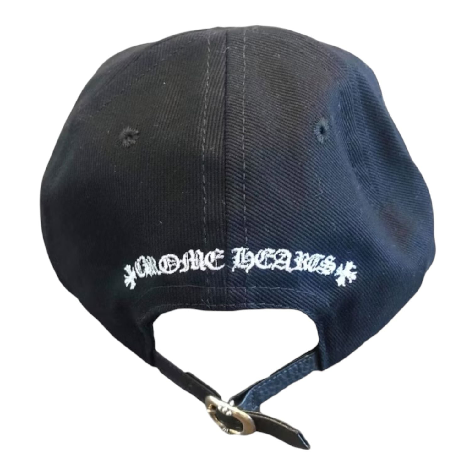 Chrome Hearts Matty Boy Chomper Leather Strapback Hat Black