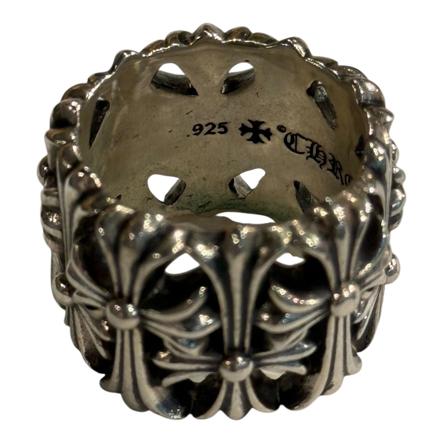 Chrome Hearts Silver Cemetery Cross Ring