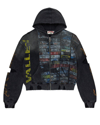 Vale Forever Glitch Zip Hoodie Black