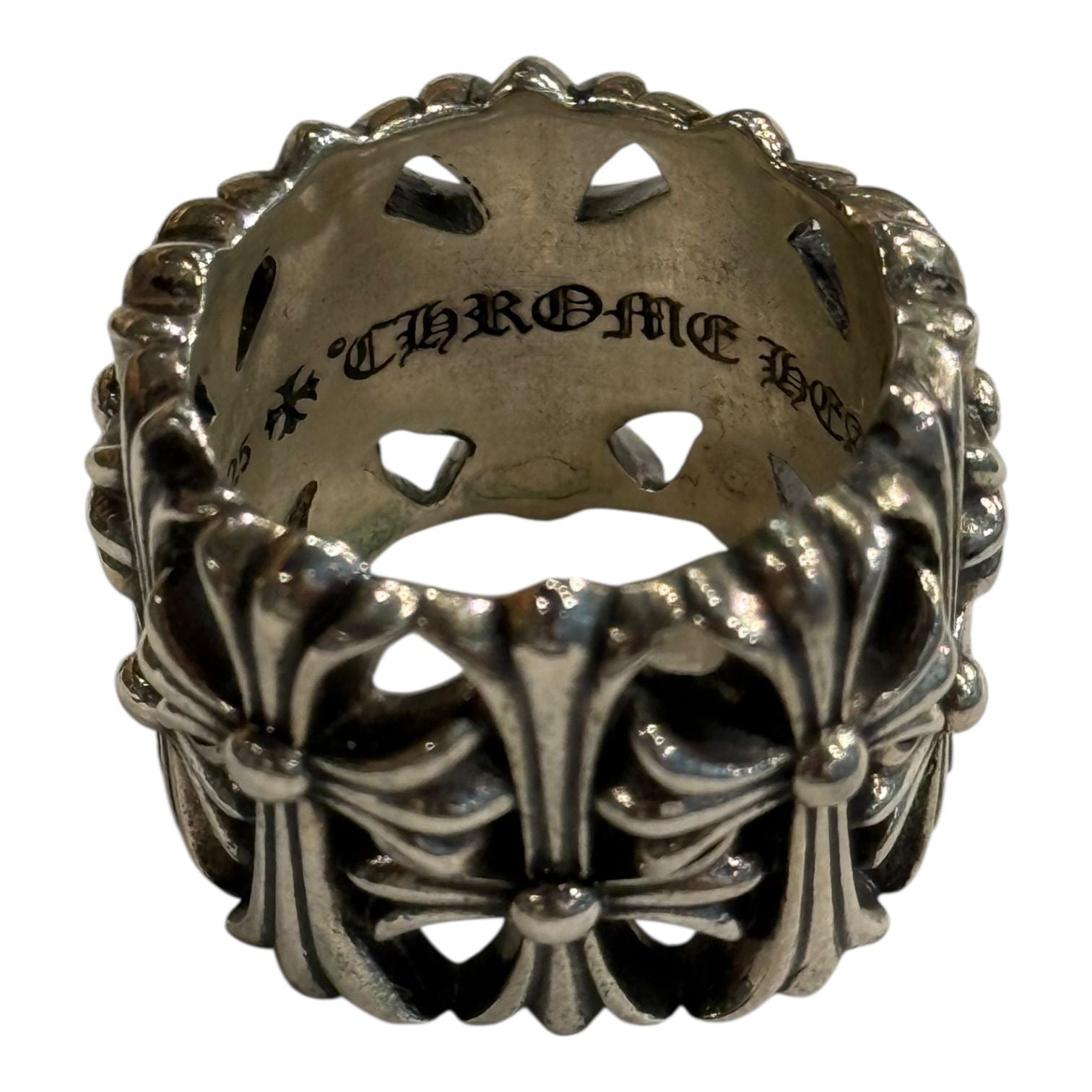 Chrome Hearts Silver Cemetery Cross Ring