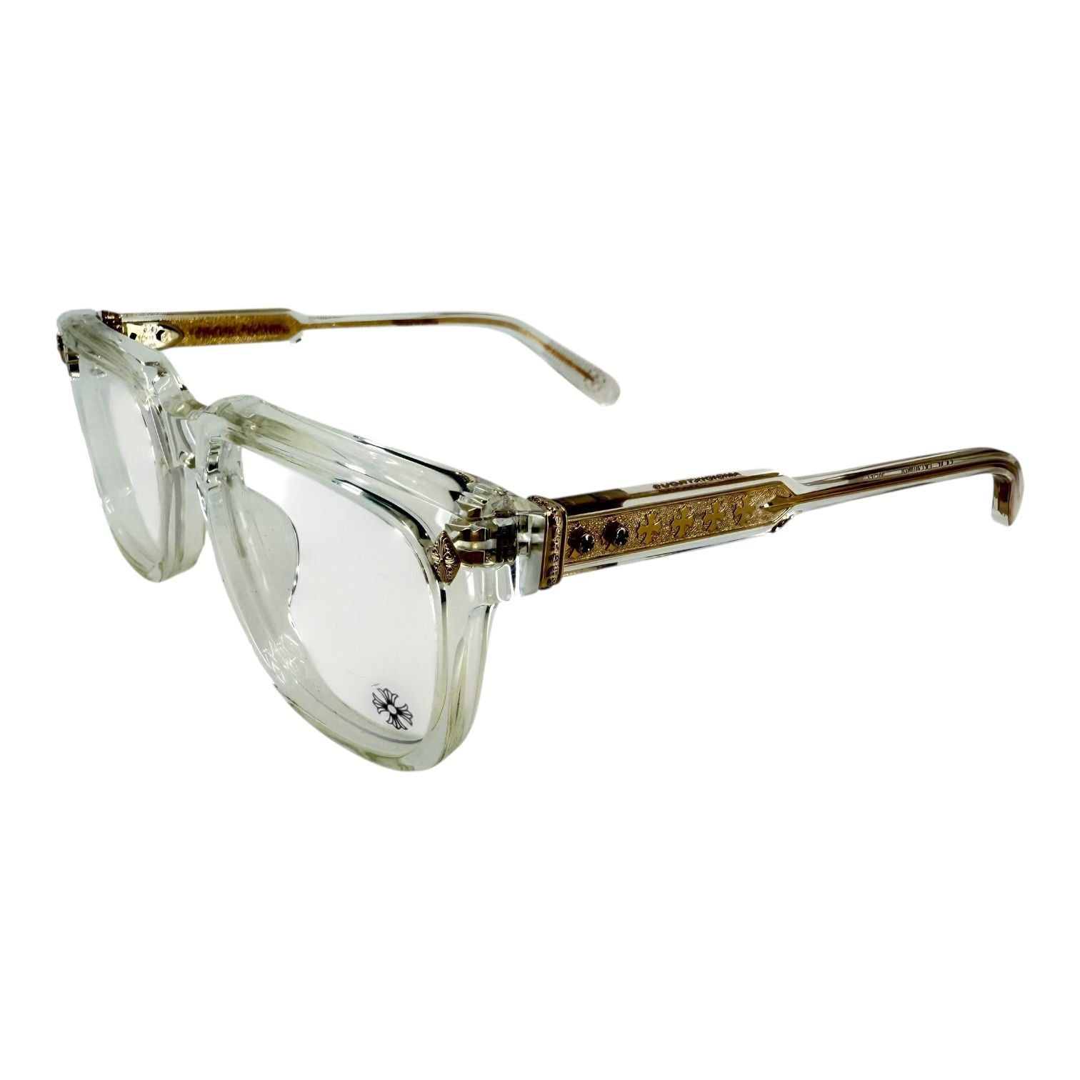 Chrome Hearts Ambidixtrous Crystal/18k Gold Plated Glasses