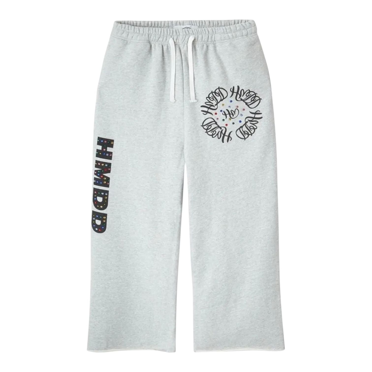 Happy Memories Don't Die HMDD Crystal Studded Sweatpants Grey