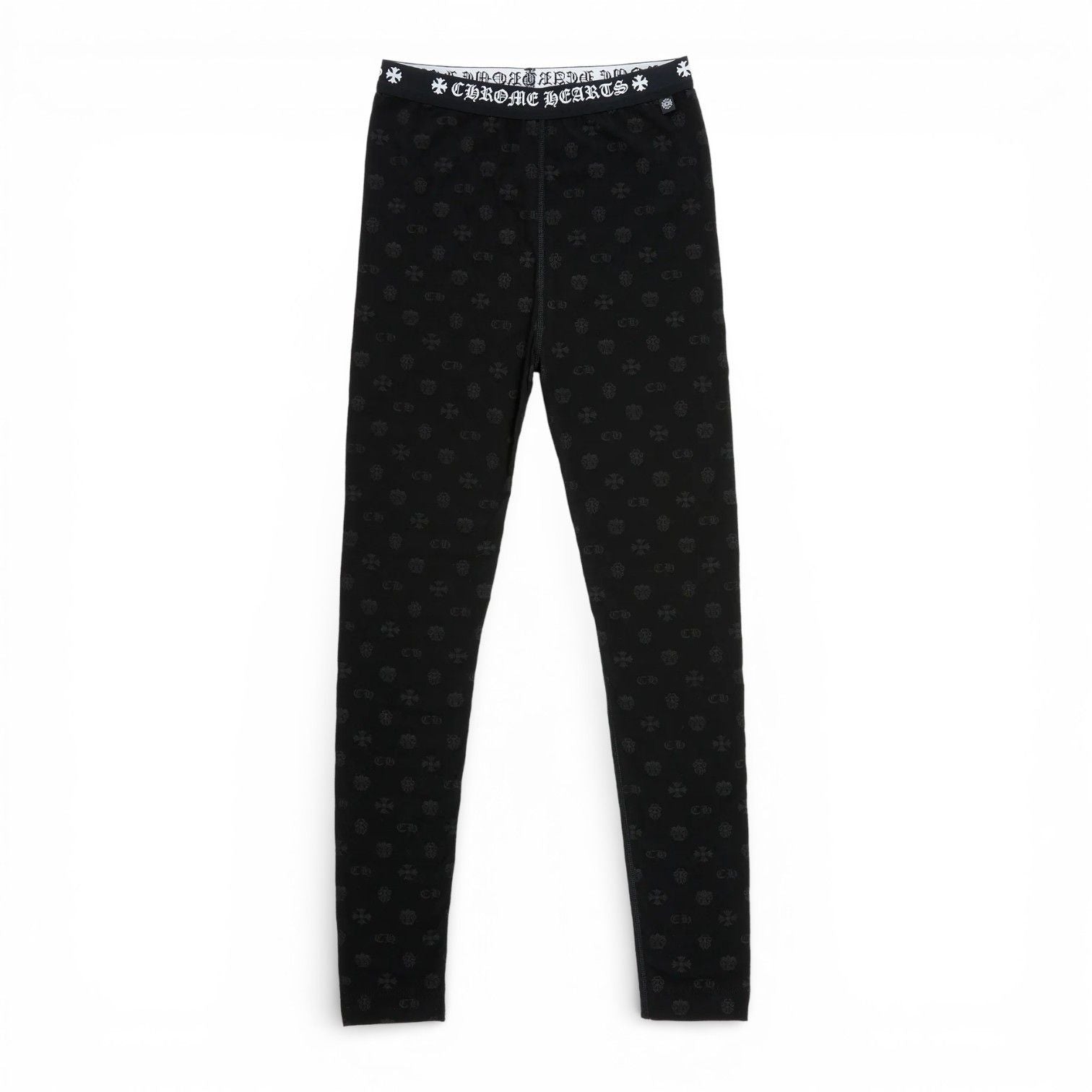 Chrome Hearts Women's Horseshoe Leggings Black Monogram