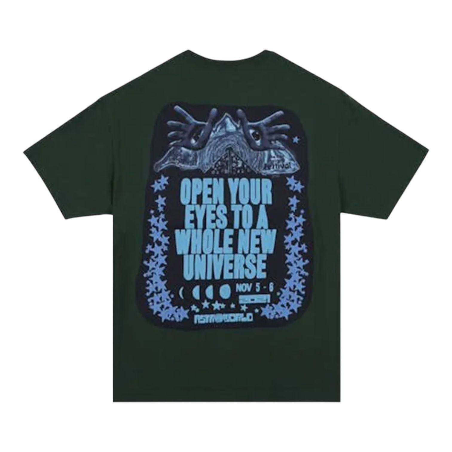 Travis Scott Astrofest Open Your Eyes T-Shirt Green