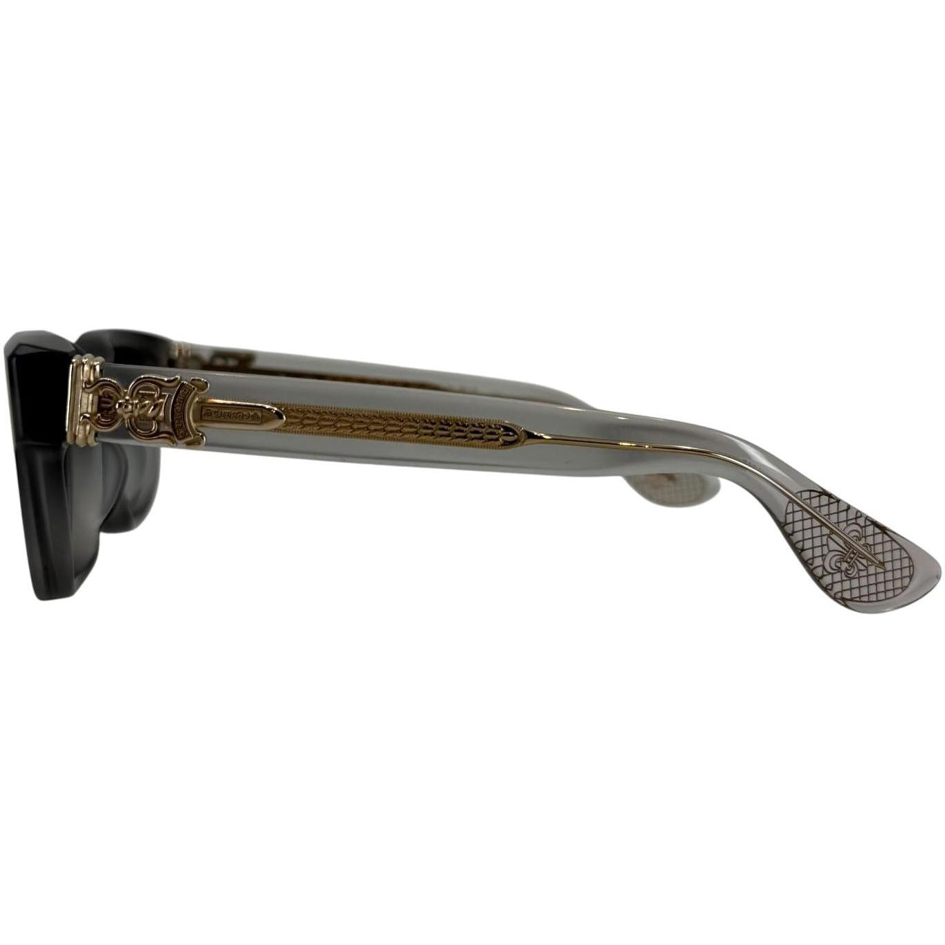 Chrome Hearts Cuntvoluted 18K Gold Plated Graphite Translucent Sunglasses