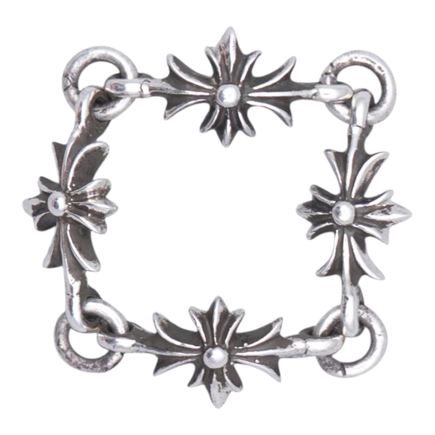 Chrome Hearts Silver Tiny E 4-Link Ring