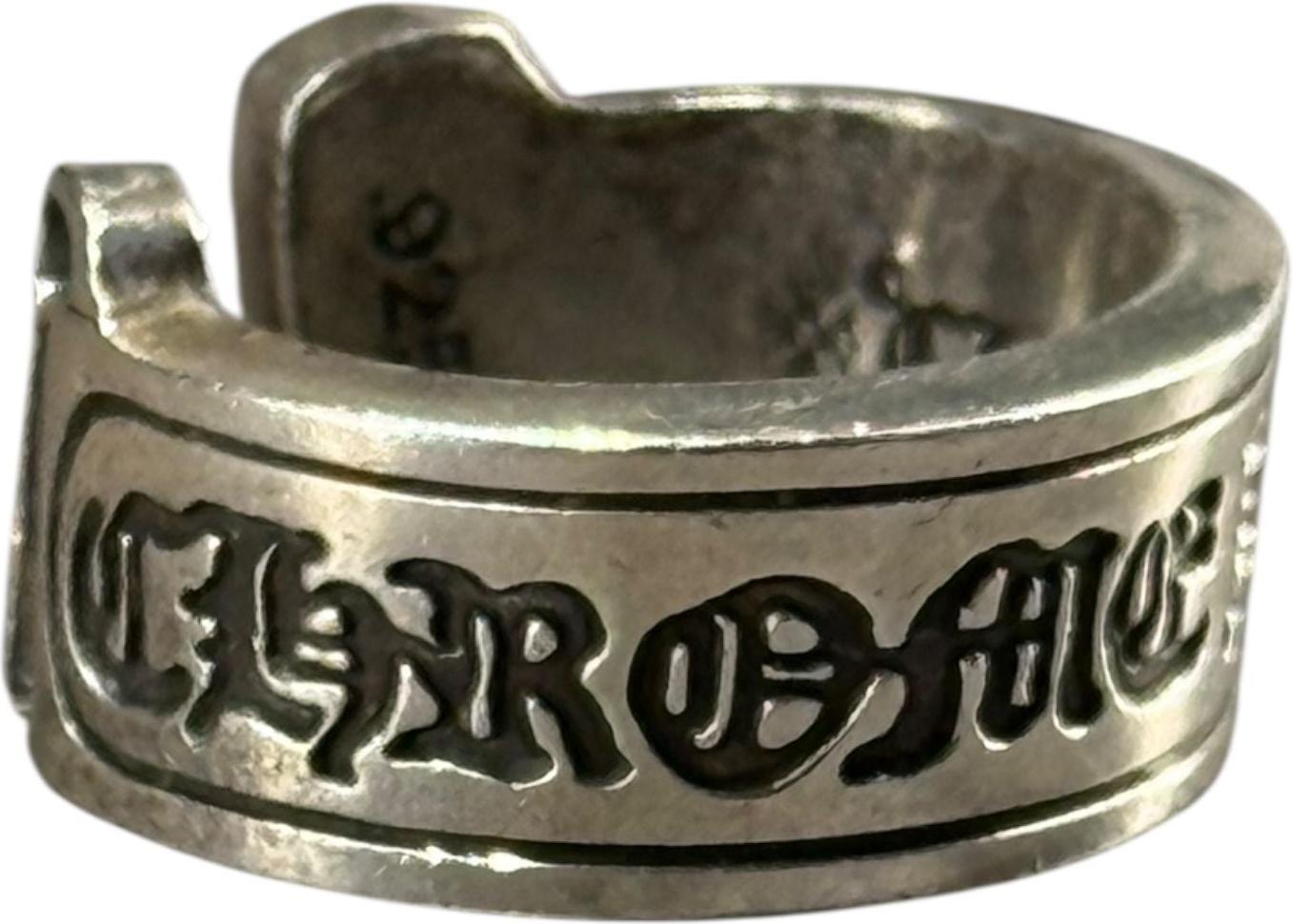 Chrome Hearts Scroll Silver Ring - Size 10