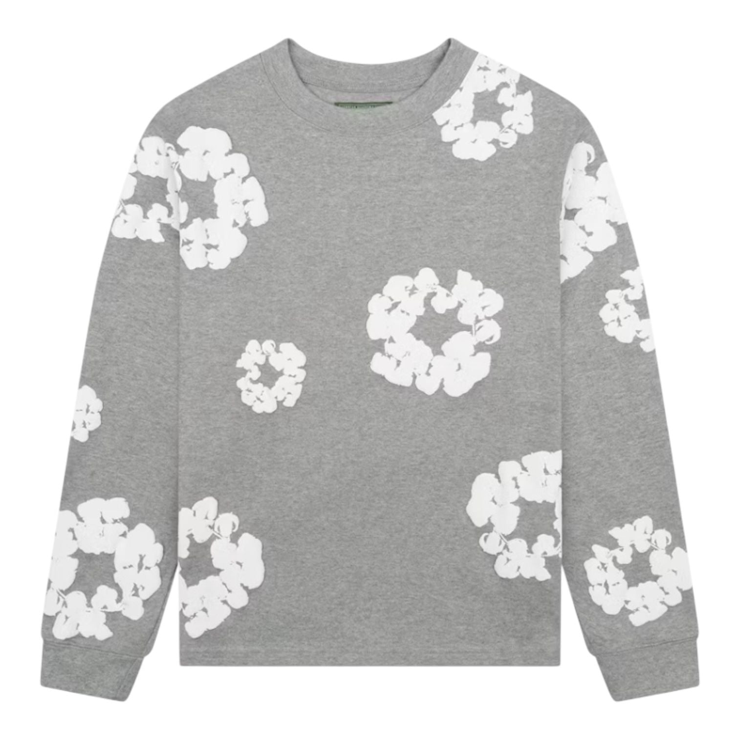 Denim Tears Long Sleeve Cotton Wreath T-shirt Grey