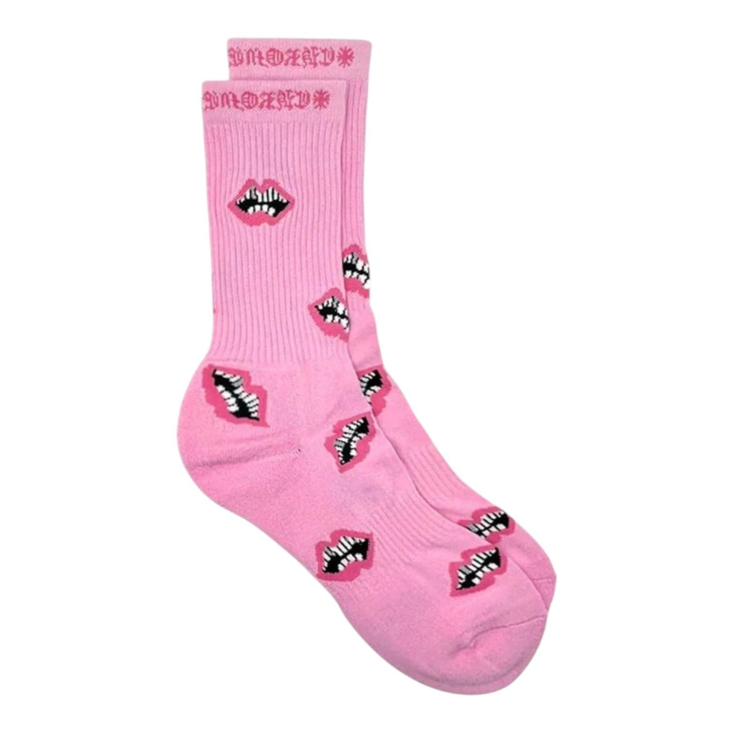 Chrome Hearts Chomper Socks Pink Pink