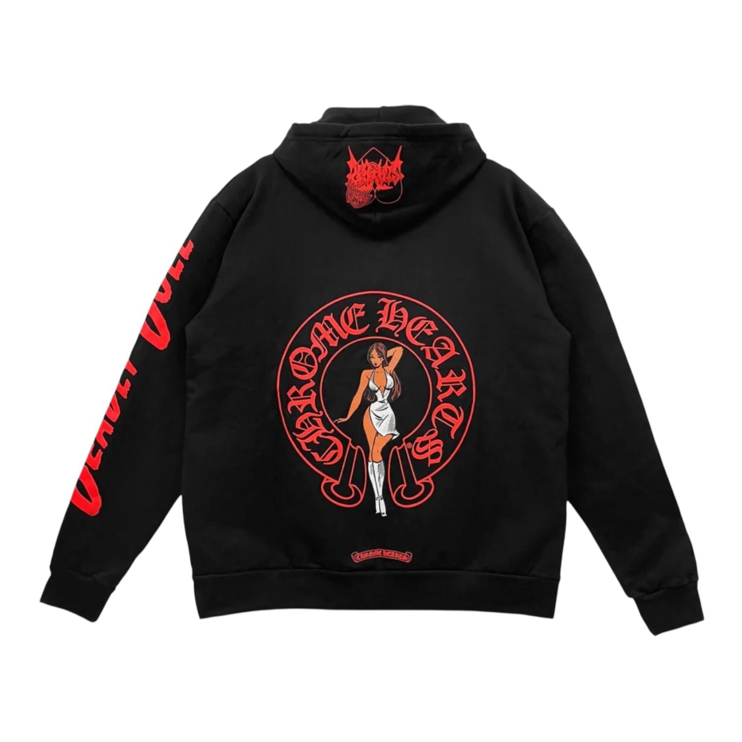 Chrome Hearts x Deadly Doll Online Exclusive Hoodie Black/Red