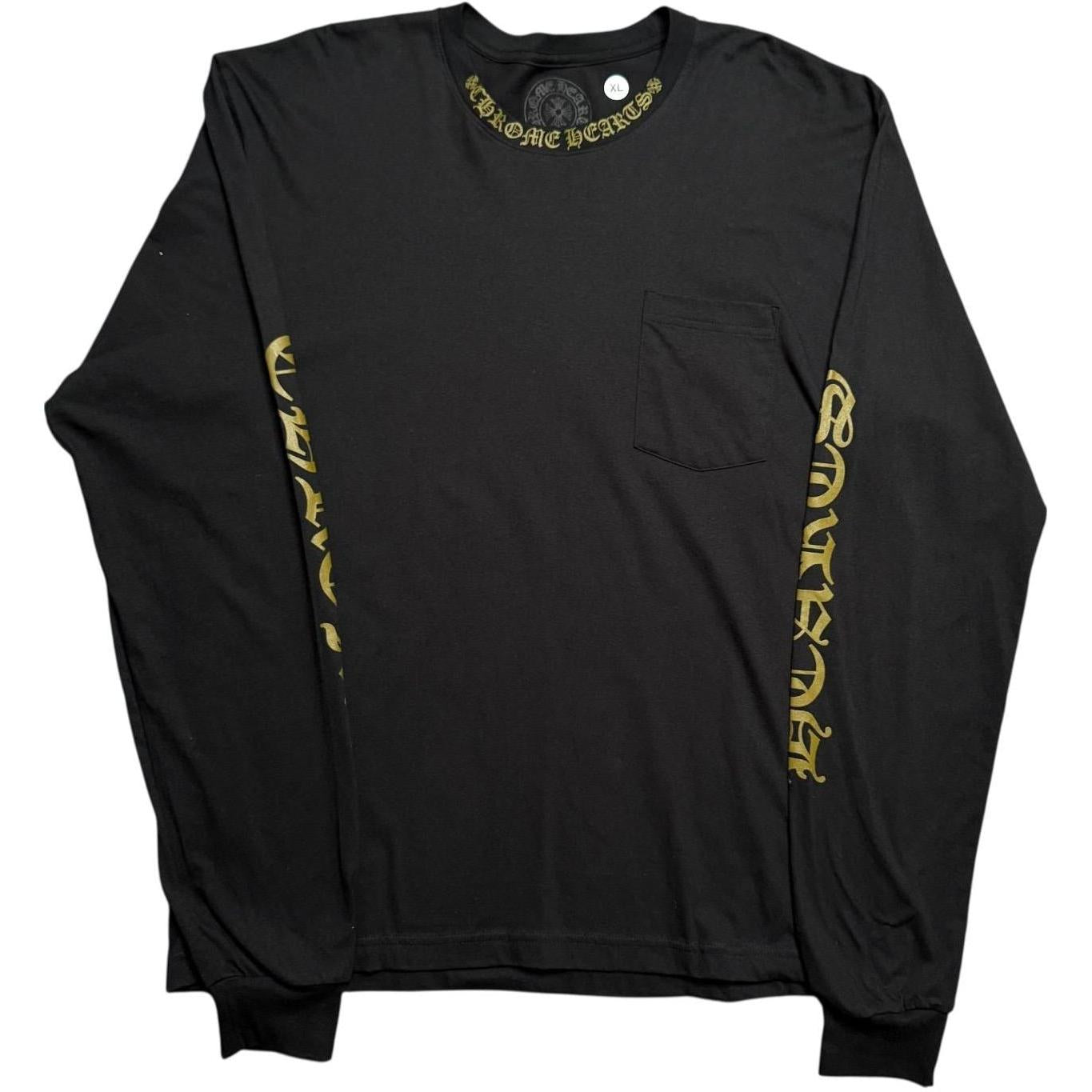 Chrome Hearts Neck Logo Long Sleeve T-Shirt Black/Army Green