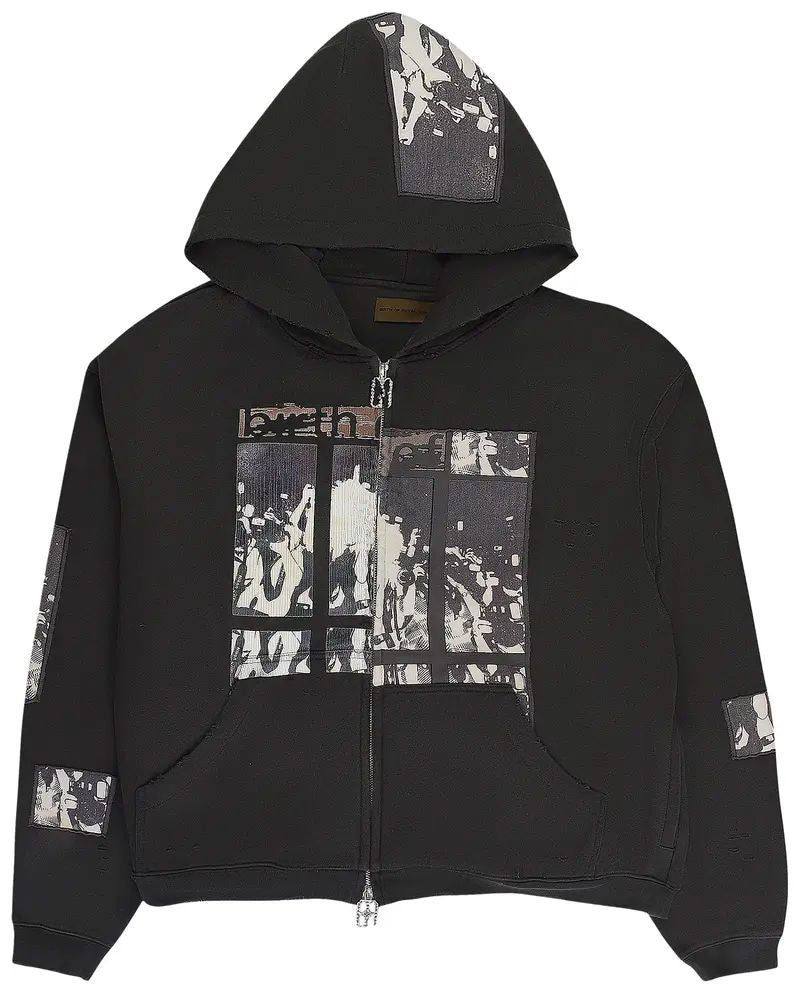 Birth Of Royal Child Flashlight Zip Up Hoodie Black
