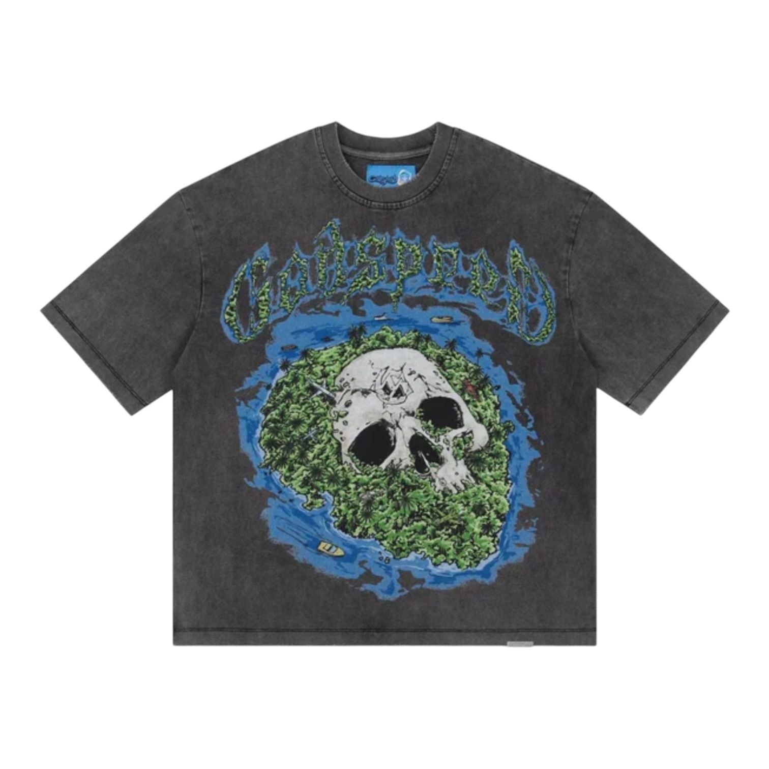 Godspeed Skull Island II T- Shirt Grey Wash