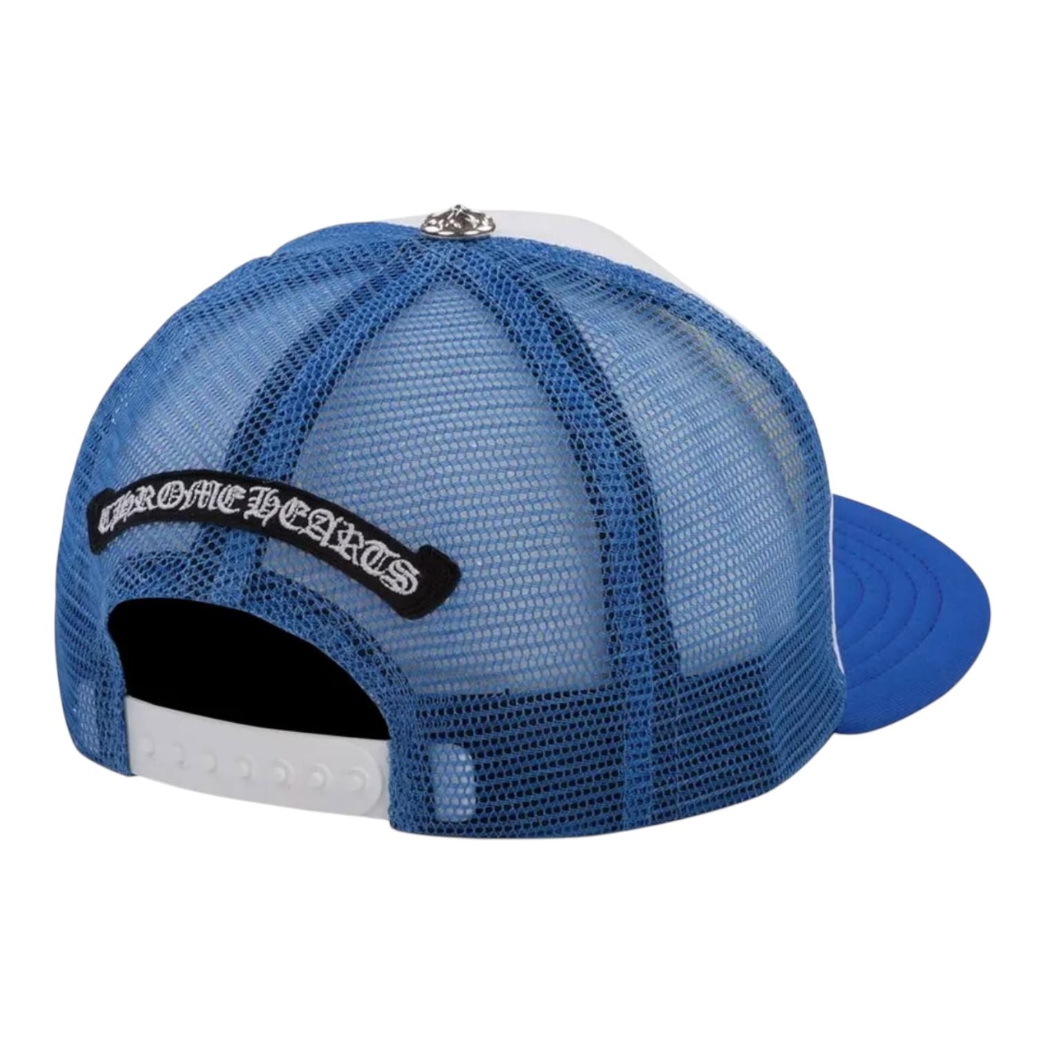 Chrome Hearts Cemetery Cross Trucker Hat Blue