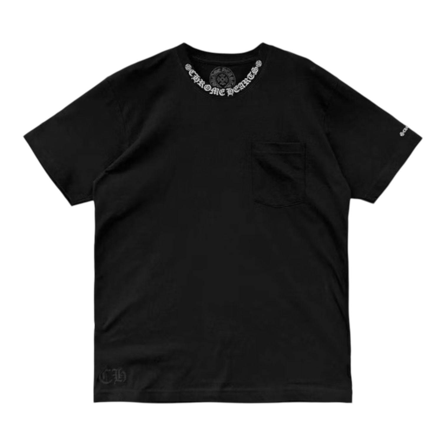 Chrome Hearts Short Sleeve Pocket Crew T-shirt Black