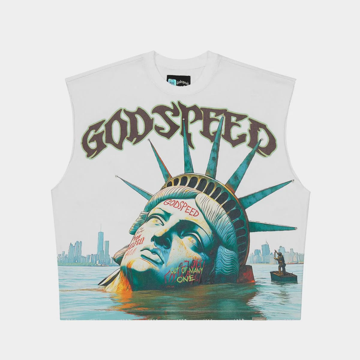 Godspeed Sunken Liberty Sleeveless T-Shirt White