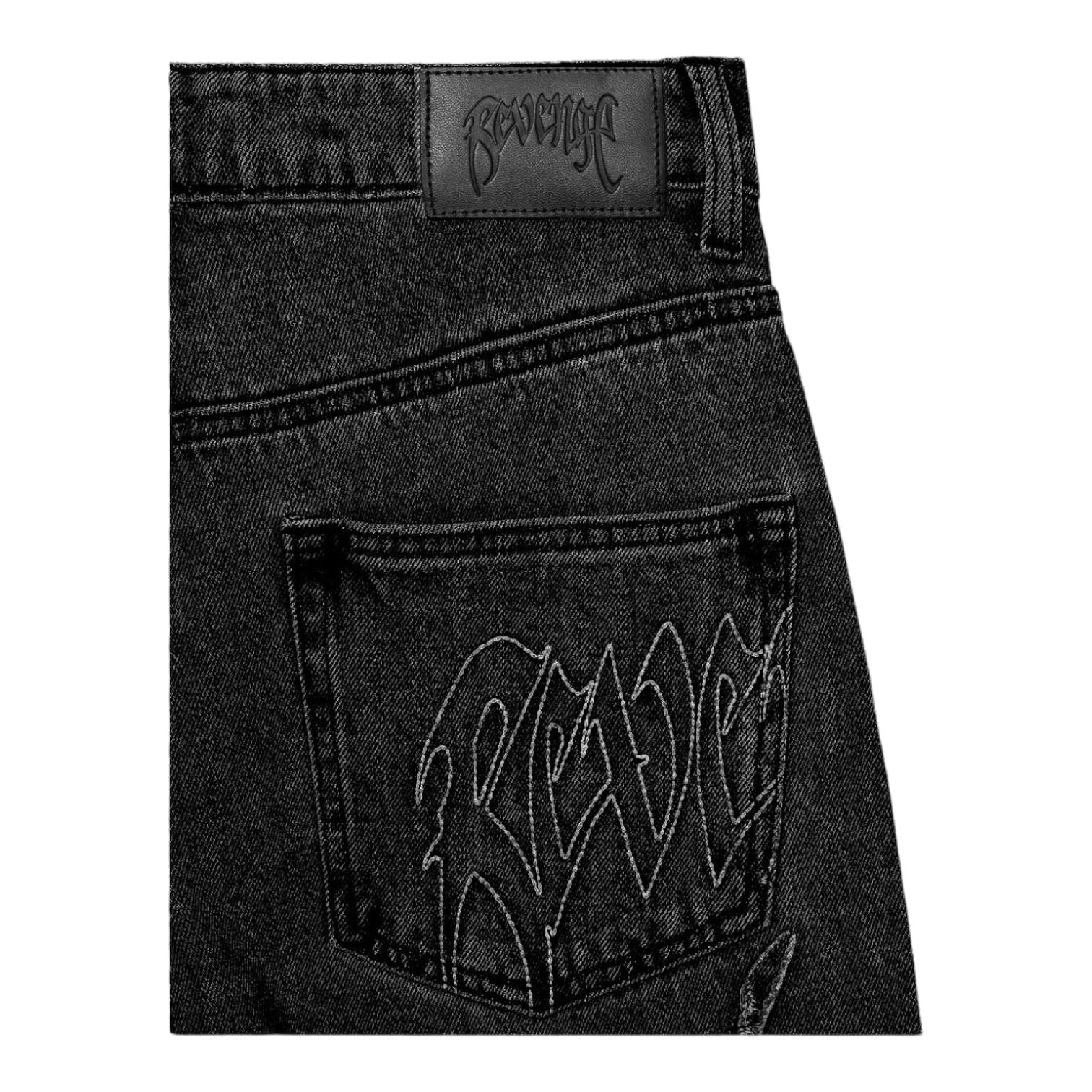 Revenge Thorn Denim Pant Black