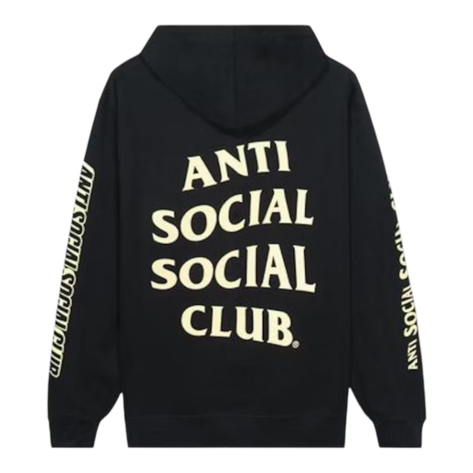 Anti Social Social Club Split Zip Hoodie Black
