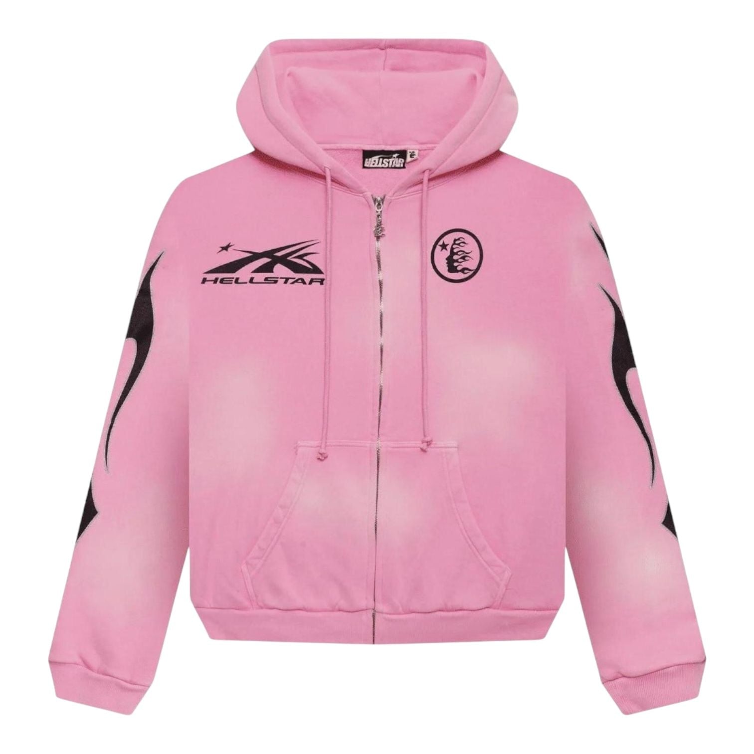 Hellstar Sports Flame Zip Up Pink