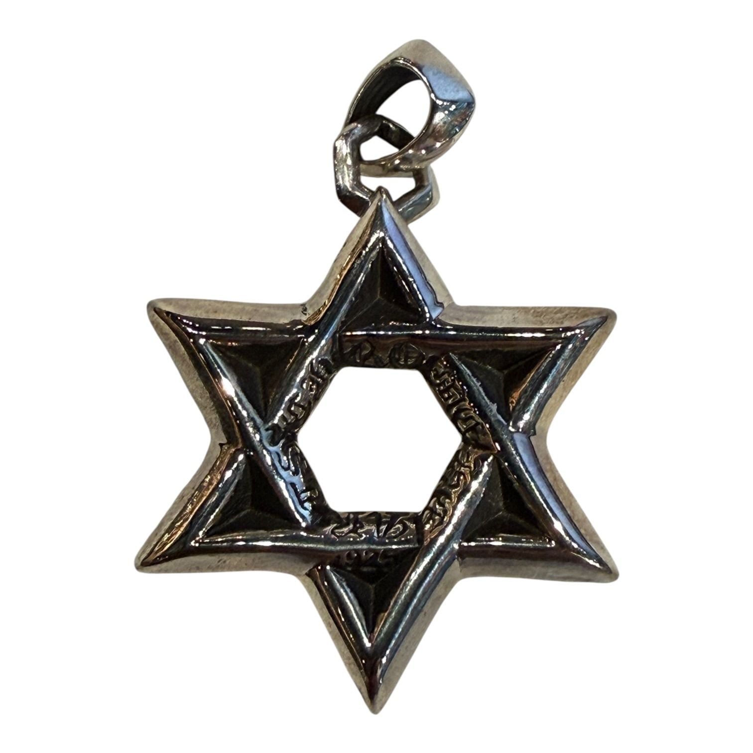 Chrome Hearts Large Silver Star of David Pendant