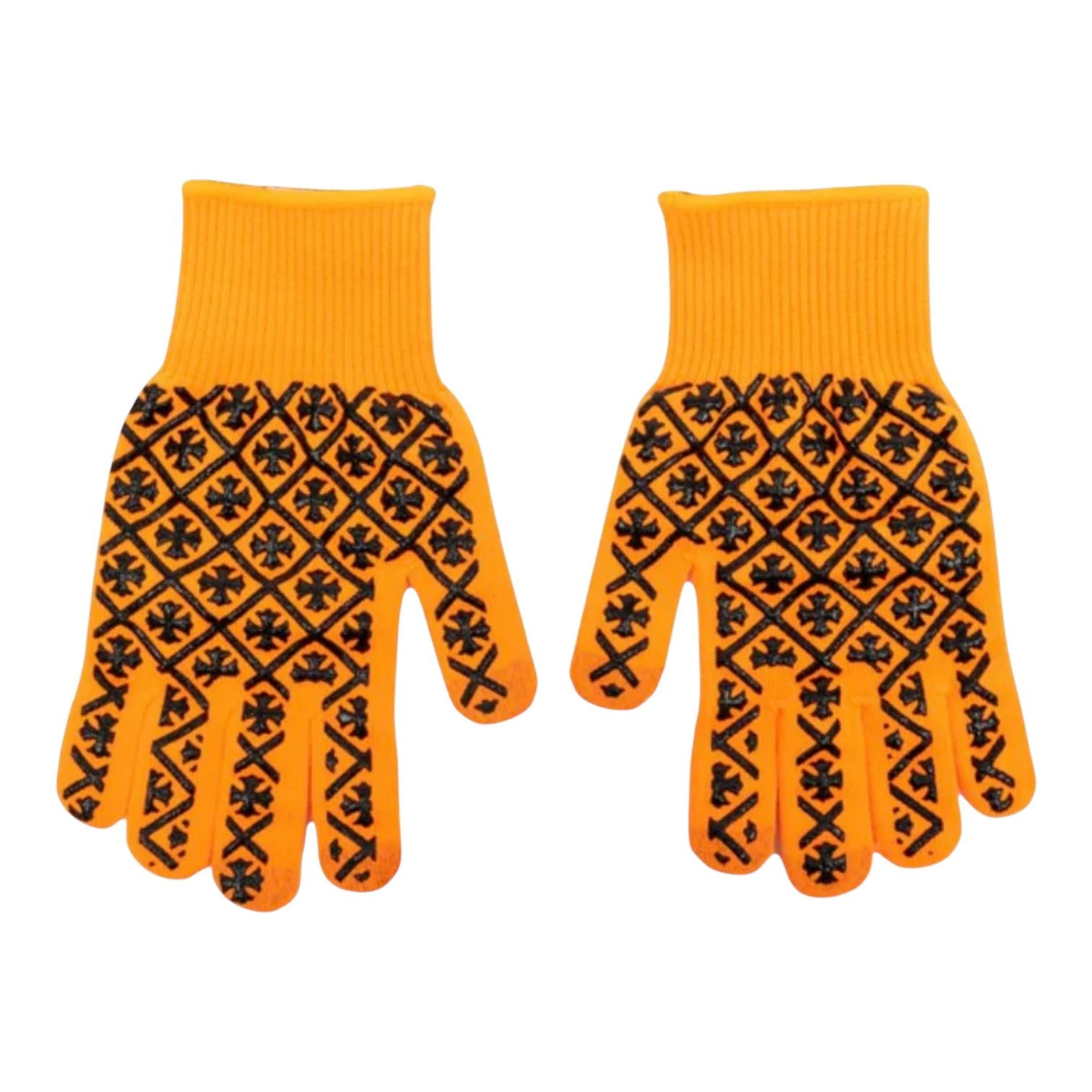 Chrome Hearts Checkmate Work Gloves Orange