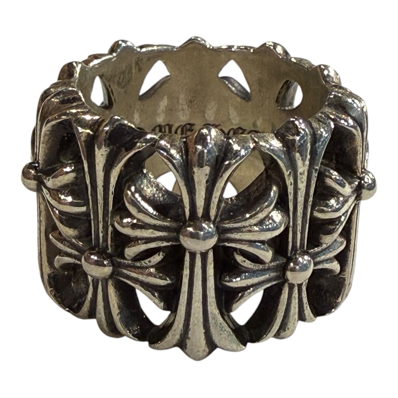 Chrome Hearts Silver Cemetery Cross Ring