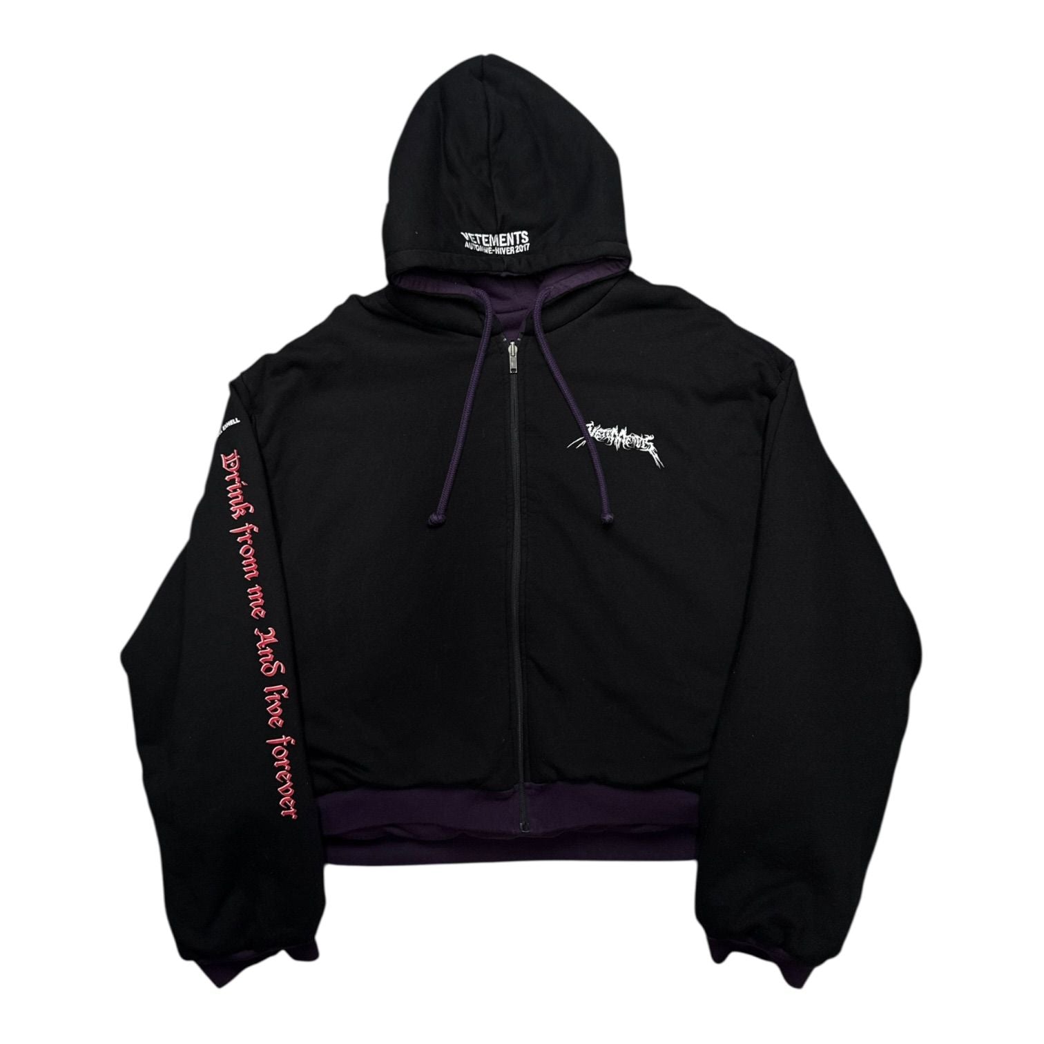 Vetements FW17 Total Fucking Darkness Eleven Inch Gun Club Reversible Hoodie Oversized - Like New