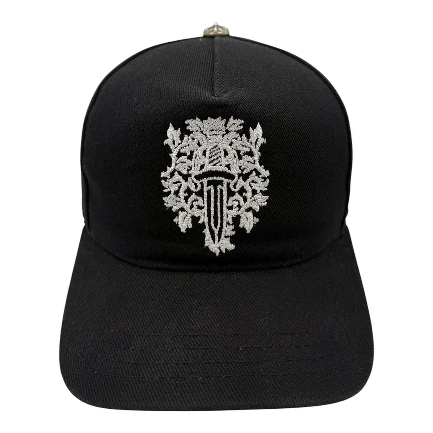 Chrome Hearts Dagger Denim Baseball Hat Black/White - Gently Used
