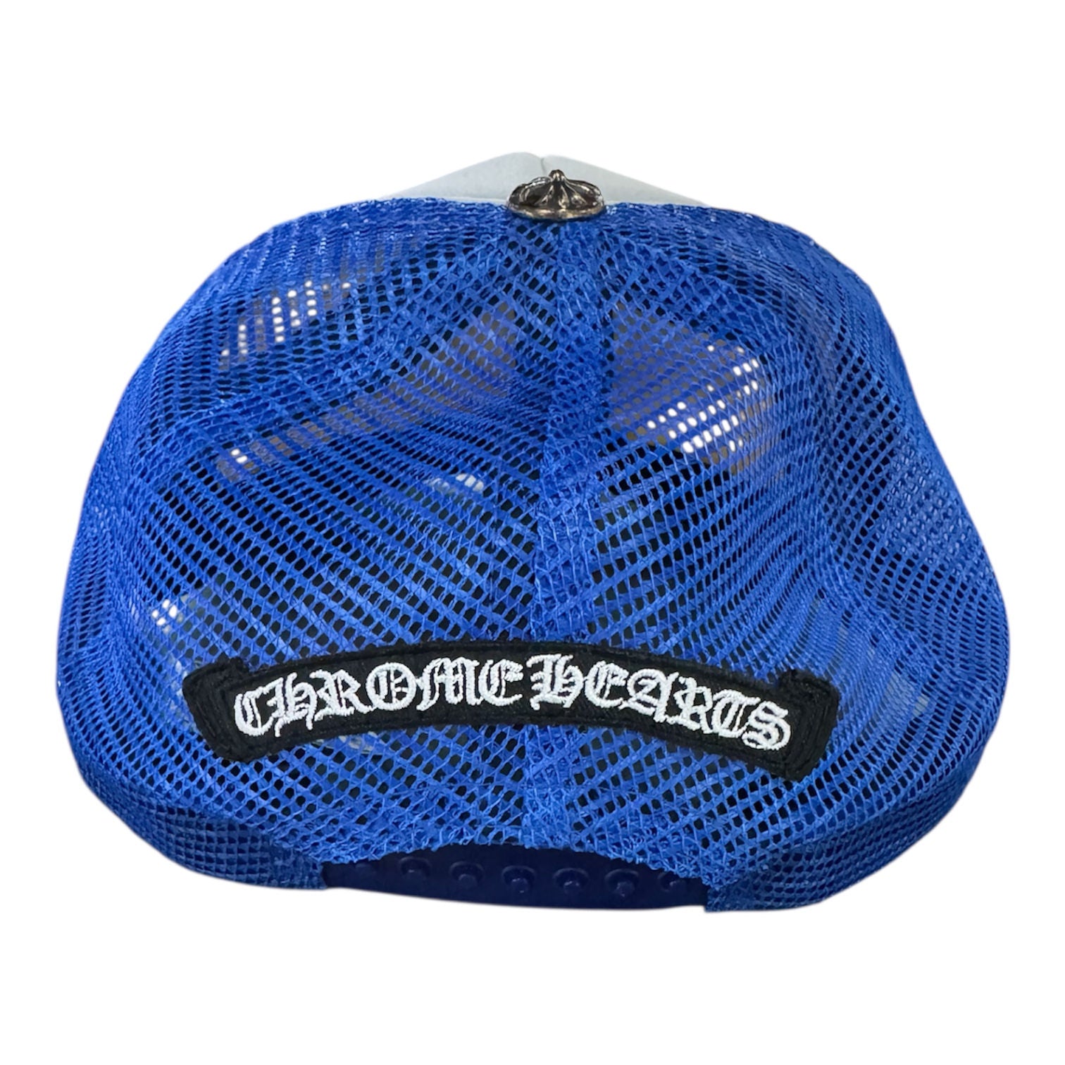 Chrome Hearts Multi Color Crosses Trucker Hat Blue/White - Like New