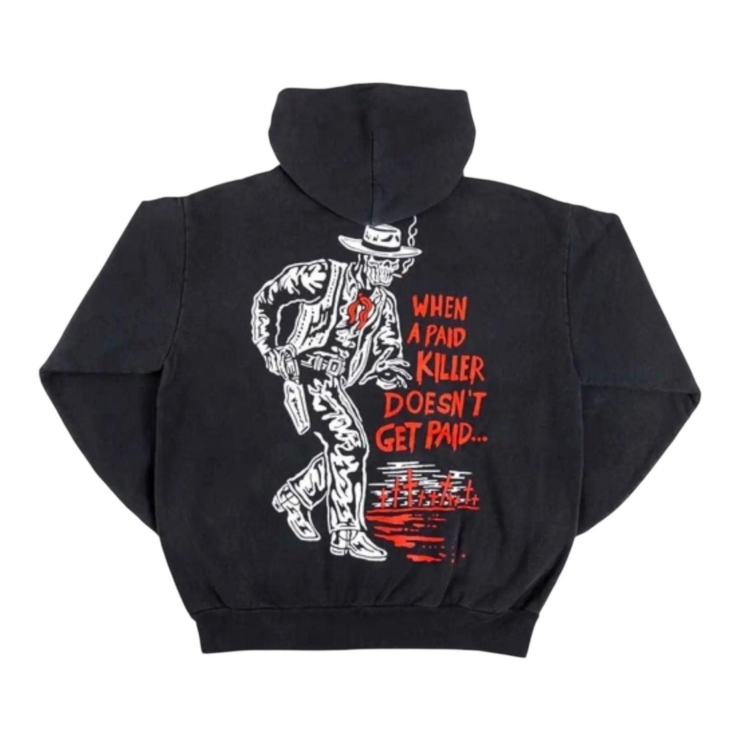 Warren Lotus Paid Killer Washed Black Hoodie